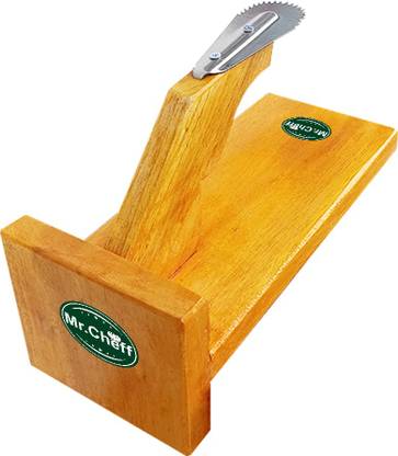 Mr. Cheff Table Top Polished Wooden Yellow Coconut Scraper