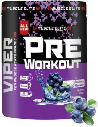 MUSCLE ELITE FITNESS Blueberry Pre Workout Supplement to Boost Your Energy (Increased) Endurance | Energy Drink