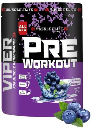 MUSCLE ELITE FITNESS Pre Workout Supplement to Boost Your Energy (Increased) Endurance| Blueberry Energy Drink