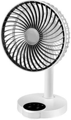 DP.LED 7626 RECHARGEABLE TABLE FAN MULTI-FUNCTION DUAL-MODE POWER SUPPLY FAN THREE-STAGE SPEED REGULATION BUILT-IN BATTERY, TWO POWER SUPPLY MODES ARE OPTIONAL THE LIGHTING USES HIGH-BRIGHTNESS LAMP BEADS BATTERY CAPACITY: 4000MAH 88 mm 3 Blade Table Fan