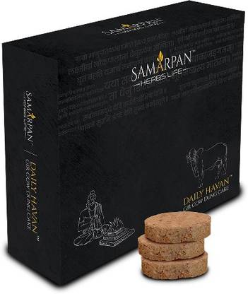 Samarpan Herbs Life DAILY HAVAN GIR COW DUNG CAKE FOR PUJA AND HAVAN