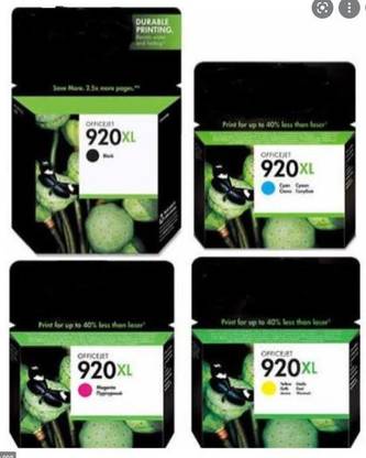 MHP Cartridges 920XL Cartridge Pack Of 4 Black + Tri Color Combo Pack Ink Cartridge