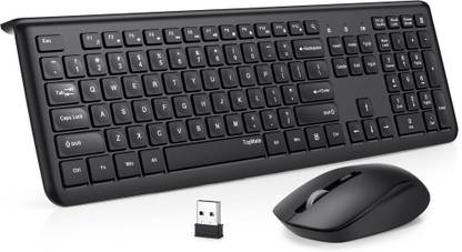 Topmate KM22 Ergonomic Wireless Keyboard Mouse Combo for Laptop Wireless Laptop-size Laptop Keyboard