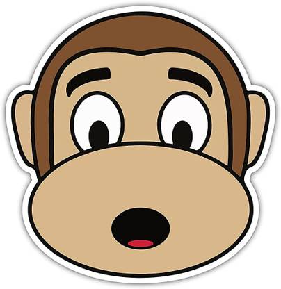 Signoogle Monkey Shocking Face Laptop Stickers for Developers Programmers Laptop Sticker Vinyl Laptop Skin Compatible for 15 inch