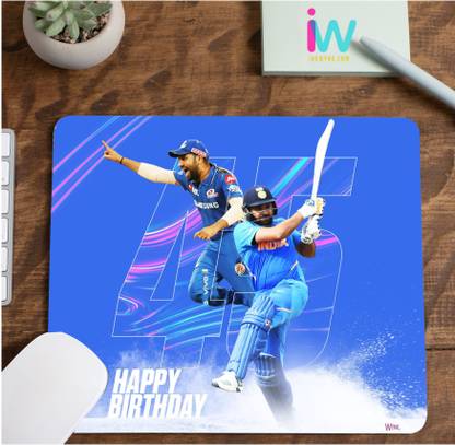 InkWynk Happy Birthday Rohit Sharma Printed Mousepad