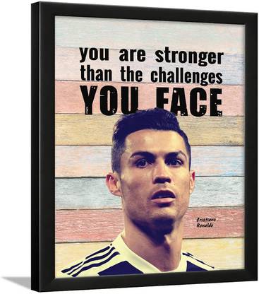 Ronaldo Quote Frame - Cristiano Ronaldo Posters with Frame - Ronaldo Quotes Posters – Ronaldo Photo Frame Paper Print