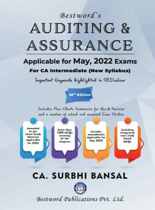 CA Inter Auditing And Assurance For New Syllabus By Surbhi Bansal Applicable For May 2022 Exam