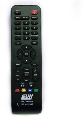 J.K. WEBSHOP Sun Direct SD Set Top Box(Works With All Tv) Remote Controller
