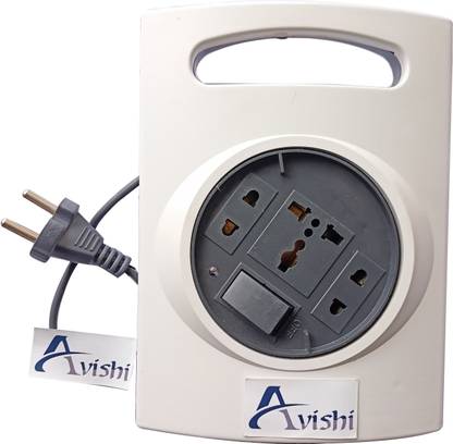 Avishi extension board with long wire 4m Long Wire, Universal Fit Surge Protector 3  Socket Extension Boards