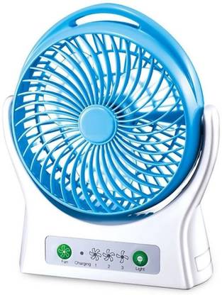 JK Sales Rechargeable Table Fan You Can Also use Directly Fan Power Bank[ DC] Desk Fan 4000mAh USB Rechargeable Battery (Included) 3 Speeds, 330 Degree Rotation USB Fan, Rechargeable Fan
