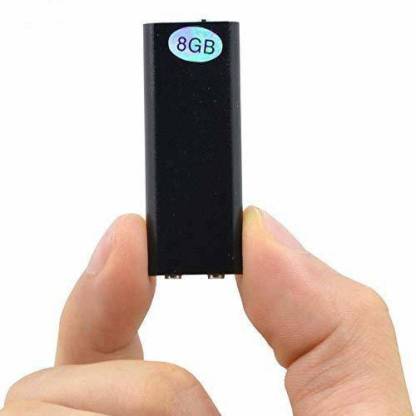 Amporio Mini Small Spy VoiceAudio Recorder Long Backup|Upto 14hours recording|Easy usage 8 GB Voice Recorder
