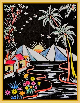 sarla art and craft Mountain and River Scenery