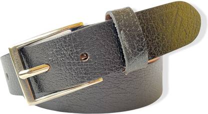 Men Black Genuine Leather Belt