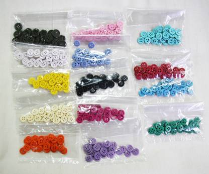 KIRE NE Plastic Button 10 MM Size Decorative Button Pack of 420 PCS with 14 colours Plastic Buttons