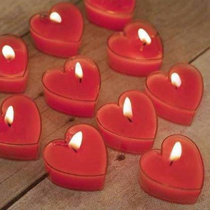 Agnolia Red Heart shaped Scented Tealight Romantic Candle for Valentine's Day Candle