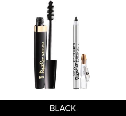Eyetex Dazller Mascara - Black, 12.5g + Eyeliner Pencil - Black, 1.5g