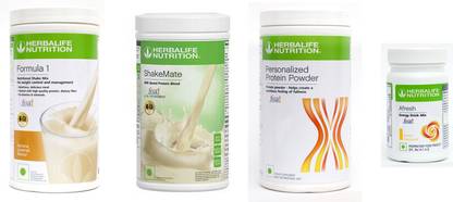 Herbalife Nutrition Formula 1 Shake Banana + Protein Powder 400Gram + Shake Mate +Afresh Lemon Nutrition Drink