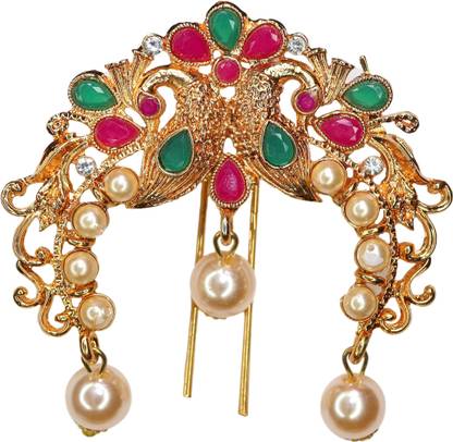 VAGHBHATT Southern Aambada Juda/Pin Hair Brooch with Hook Hair Jewelry Hair Decoration Bun Clip