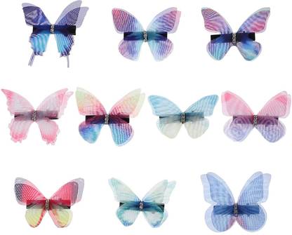 Shihen 10 PCS Butterfly Hair Clips Hairpins 3D Barrettes Butterflies Snap Clips Hair Claw