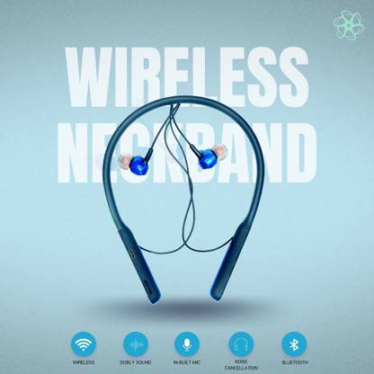 PayCom New Wireless Neckband Earphone Headset Waterproof High Bass Bluetooth