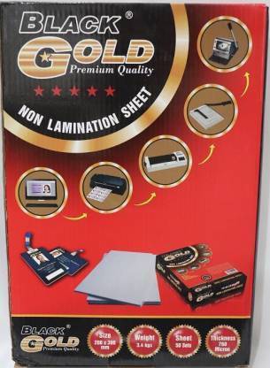 PRINT TONIC PVC Dragon sheet set of 50 Core & 100 overlay inkjet printable Black Ink Toner