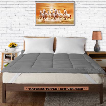 CRAZY WORLD Mattress Topper Single Size Breathable, Stretchable, Waterproof Mattress Cover
