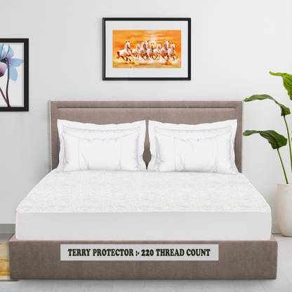 Riyans group Fitted Single Size Breathable, Stretchable, Waterproof Mattress Cover