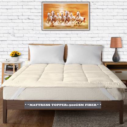 CRAZ WORLD Mattress Topper Double, King Size Breathable, Stretchable, Waterproof Mattress Cover