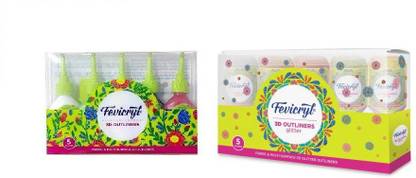 Fevicryl 3D Outliner Set Assorted Pack Of 10