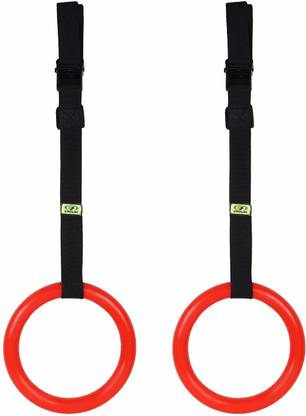 COUGAR Suspension Ring , Gymnastics Suspension Ring with 15 ft Adjustable Buckle Straps Pilates Ring