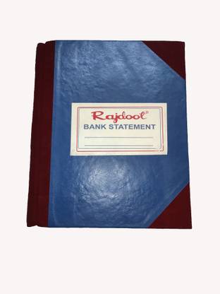 rekha binders Bank Statement Book No 6 (300 Pages) 1-Part Account Book