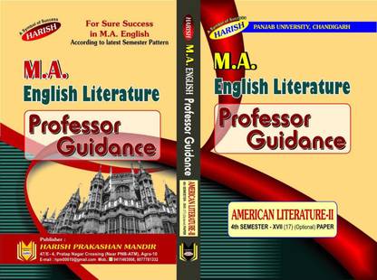 M.A. ENGLISH LITERATURE AMERICAN LITERATURE-II 4th Semester (17) (Optional) PAPER, Punjab University, Chandigarh