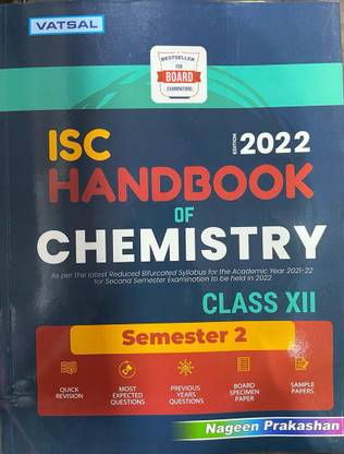 Vatsal Isc Handbook Of Chemistry Class Xii For Sacond Semester