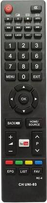 BhalTech RC-4 CH UNI-93 LED LCD Smart TV with YouTube Function Compatible for  Reconnect Remote Controller