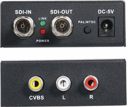 H-its Kabel SDI to AV Converter : SDI to RCA + SDI Conversion : SDI to Analog Audio Video Media Streaming Device
