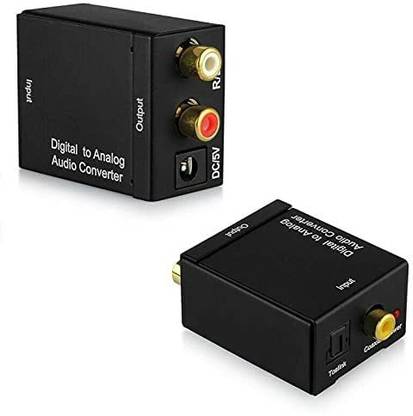 H-its Kabel Digital Optical COAXIAL To Analog RCA LR Audio Converter Adapter Media Streaming Device