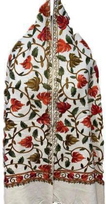 PASHTUSHS Wool Floral Print Women Shawl