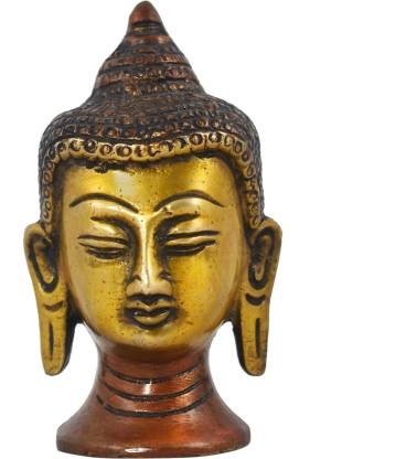 RCIMALL Lord Buddha's Face Statue Showpiece for Decoration, Pooja, Home and Office Decorative Showpiece  -  9 cm