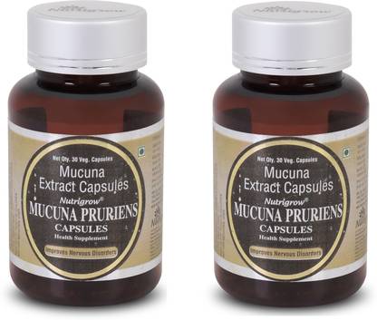 NUTRIGROW Mucuna Pruriens Ext. Cap 400mg (2)/Promote motivation/Natural mood stabilizer
