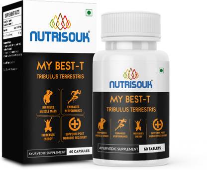 NUTRISOUK My best T Tribulus Testosterone Booster For Mens | Gokshura Strength and Stamina