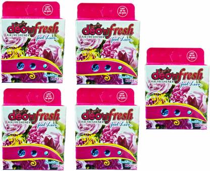 Eyetex Dazller Rose, Deo 'n' Fresh Room Freshner 50 Gms Pack of-5, Up to 30 Days Blocks Deo 'n' Fresh Feel Live Room Freshner