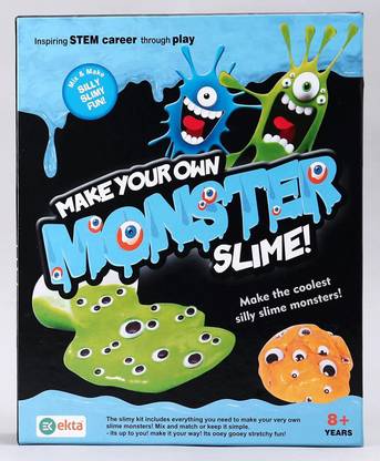 Ekta Toys Make Your Own Monster Slime Making Kit for Kids, Silly Slime Multicolor Putty Toy