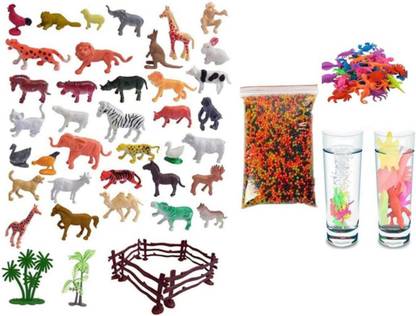 इंशन 3 in 1 ( 2000 Water ball + 20 water growing animal + 12 Animal set )
