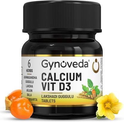 Gynoveda Calcium Vitamin D3 with Magnesium. Build Muscle, Bone, Joint, Period Health.