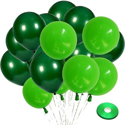 R G ACCESSORIES Solid Light green, deep green Balloon 50pcs for birthday,valentine's, wedding Balloon