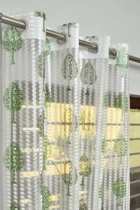 Mclimb 152.4 cm (5 ft) Window Net Transparent Curtain (Pack Of 2)