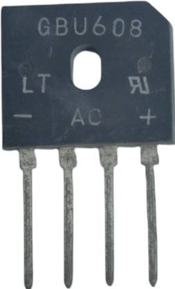 DIC 2 pcs 6a 800v General Purpose Single Phase Bridge Rectifier Diode Electronic Components Electronic Hobby Kit