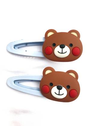 Dabkiya Teddy bear hair pin for baby girls and girls Hair Clip
