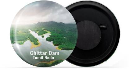 dhcrafts Multicolor Tamil nadu Tourist Place Chittar Dam (58mm) Fridge Magnet Pack of 1