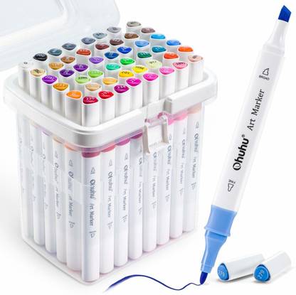 Magicwand 60 Colors Dual Tip Art Markers Pen For Impressions For Art Lovers with BOX